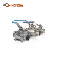 SS304 Sanitary Stainless Steel Sanitary Tri Clover Compatible Ball Valves