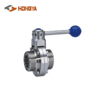 Stainless steel dairy butterfly valve weldable/tc end